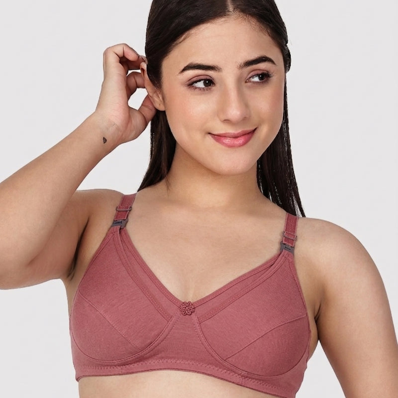 Mirae secret Women Cotton Full Cup Non Padded Maternity Breastfeeding Mother /Nursing Bra/Maternity Bra B Cup