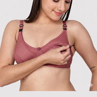 Mirae secret Women Cotton Full Cup Non Padded Maternity Breastfeeding Mother /Nursing Bra/Maternity Bra B Cup