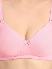 Padded Non-Wired Full Cup T-shirt Bra in Soft Pink
