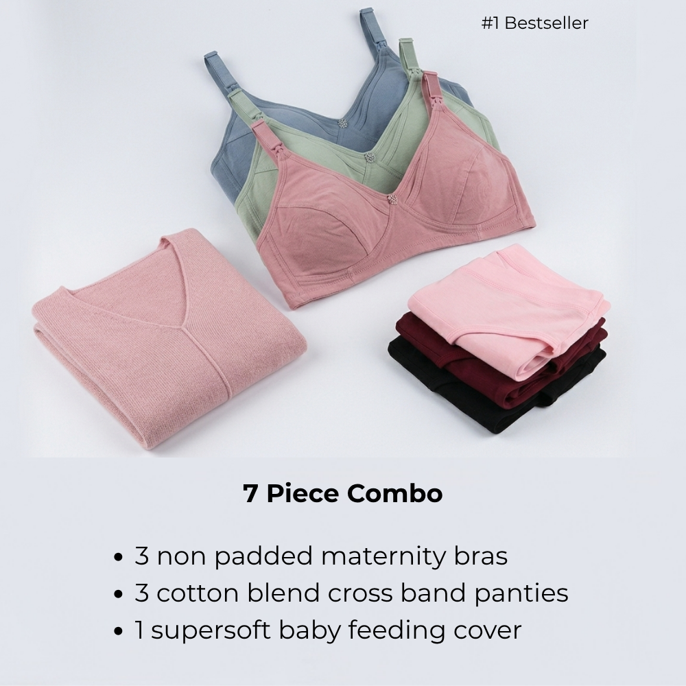 New Mom Essential Combo (Non Padded)- 7 Pieces