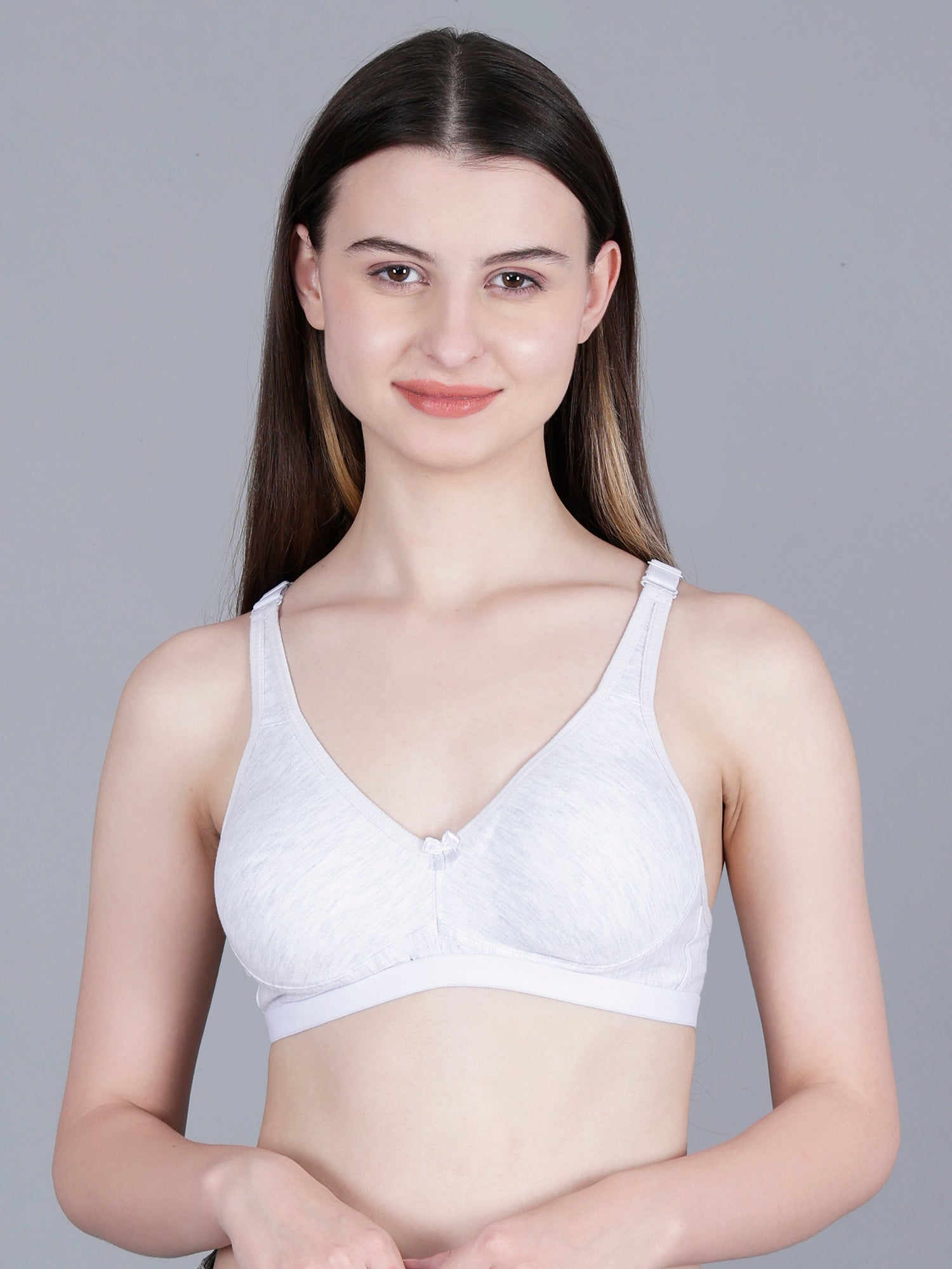 Non-Padded Cotton Blend Seamless Premium Bra for Regular Wear- Full Cup