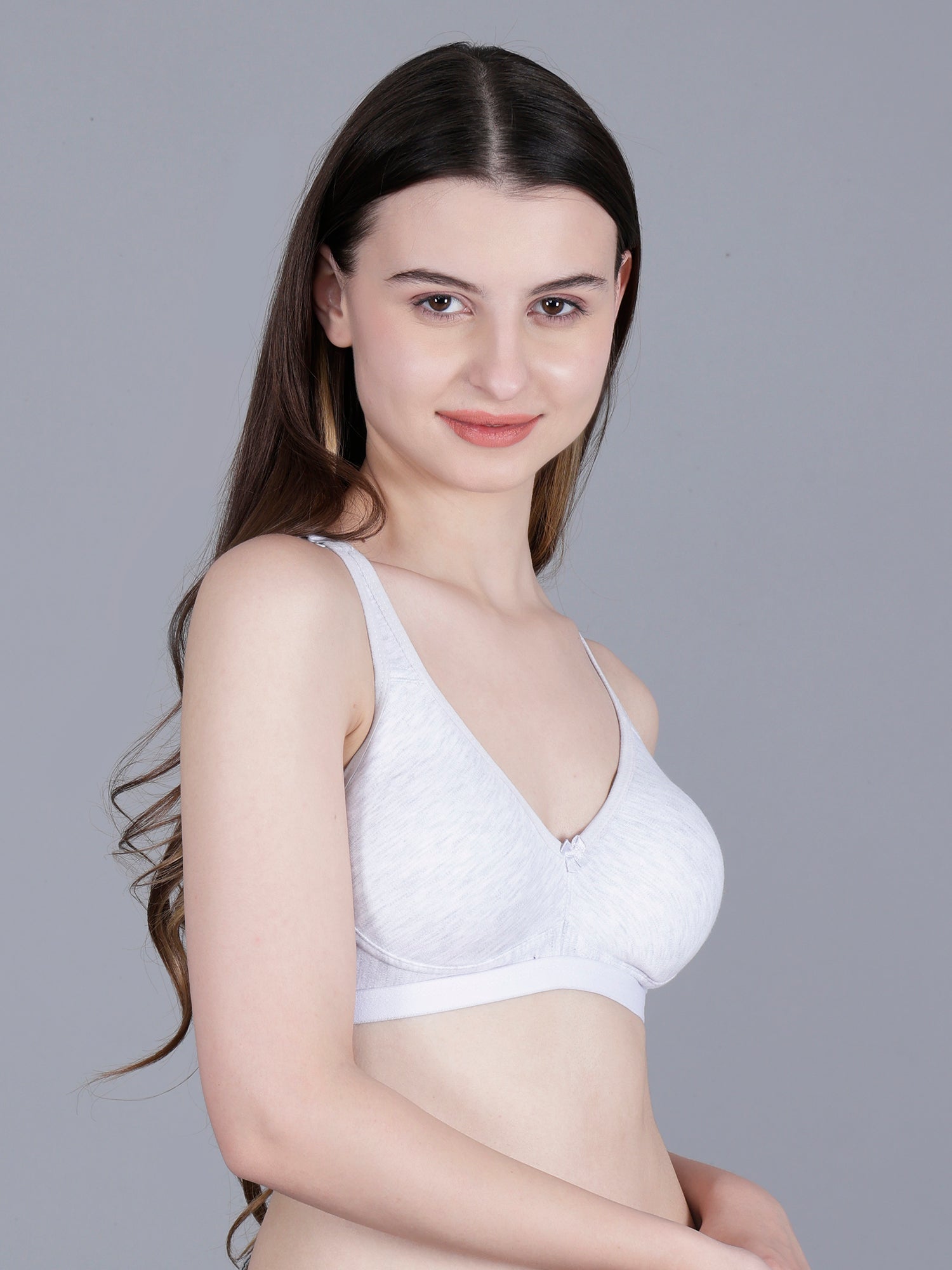 Non-Padded Cotton Blend Seamless Premium Bra for Regular Wear- Full Cup