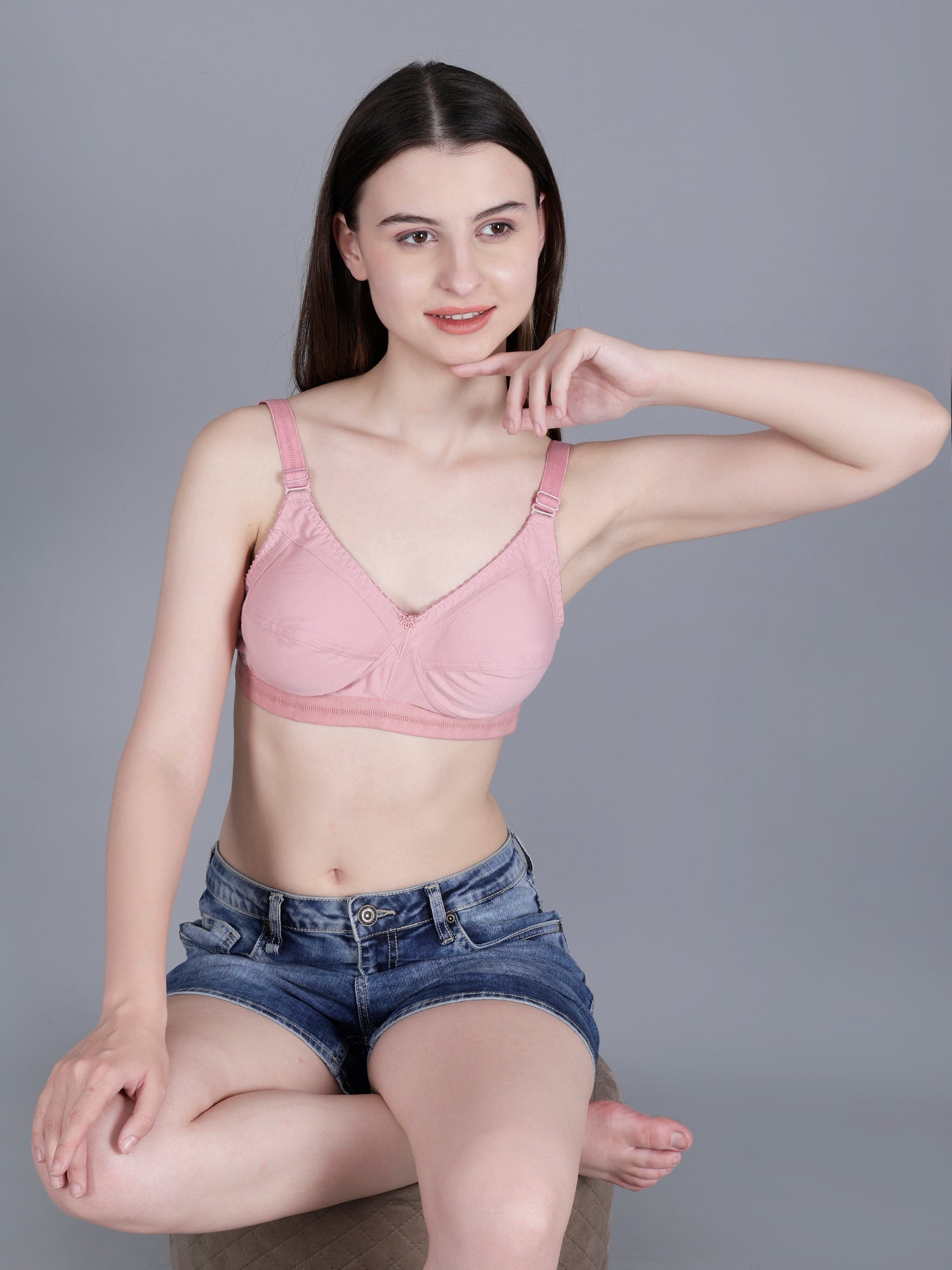 Cotton Non-Padded Non-Wired Full Coverage Bra for Everyday Use