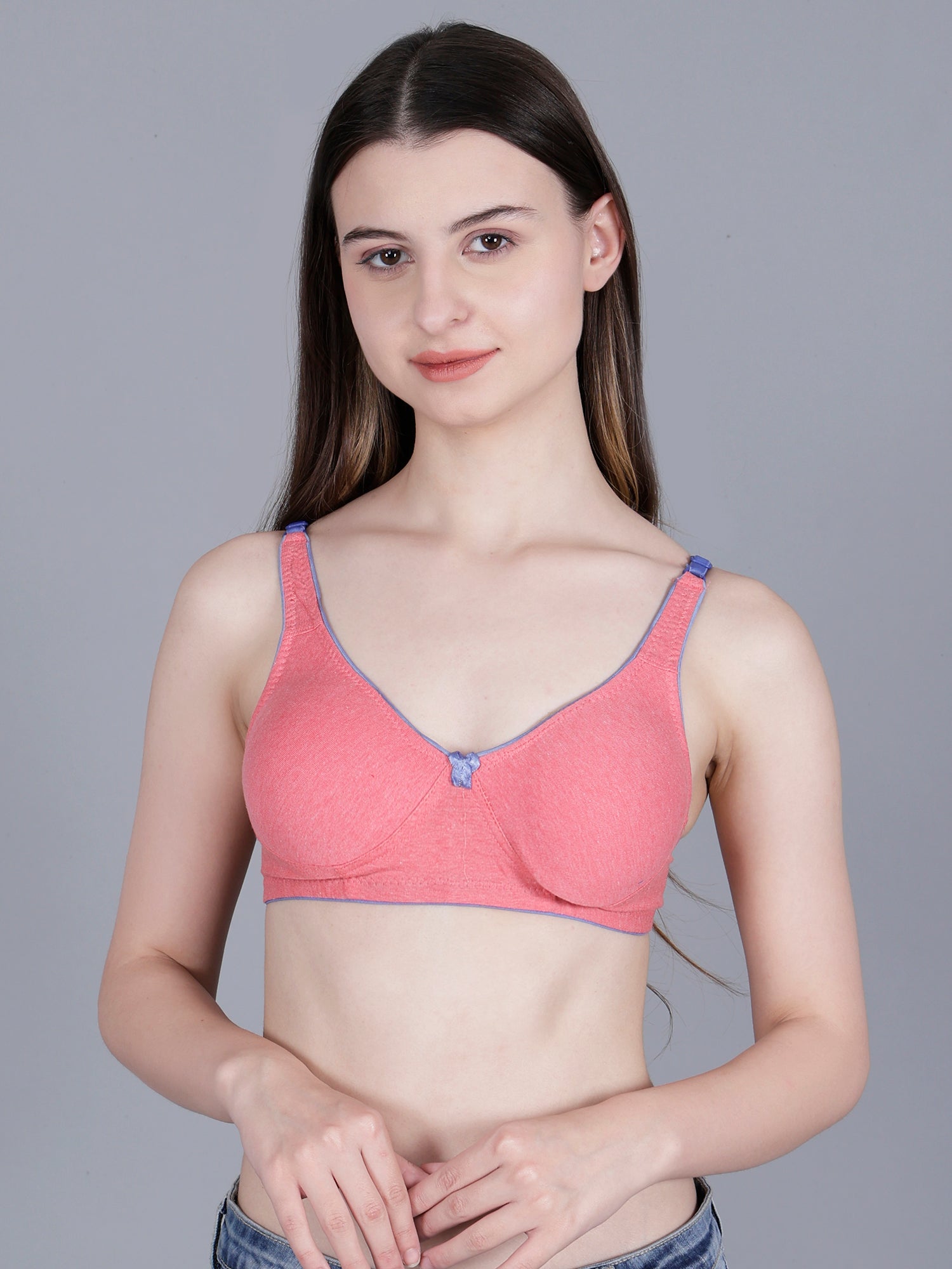 Mirae Secret Women's Seamless Cotton Non-Padded Wire Free T-Shirt Bra