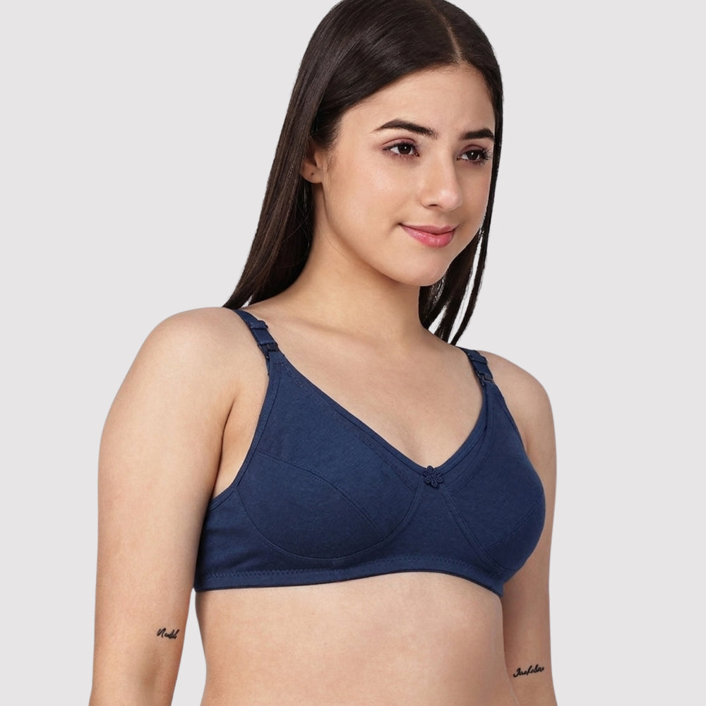 Maternity/ Breastfeeding/ Nursing Cotton Bra Full Cup Non Padded combo of 3 and 6- B Cup