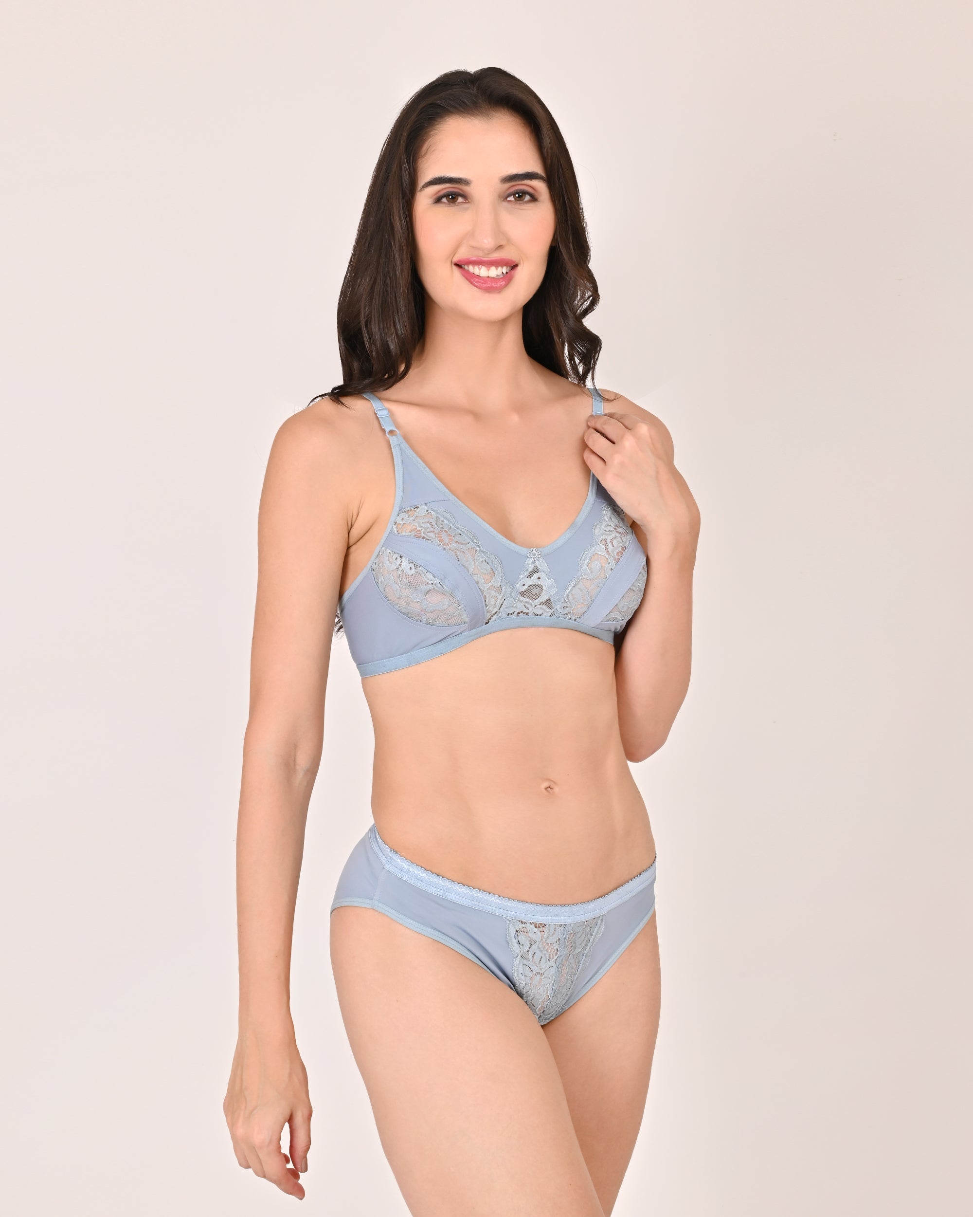 Honeymoon Sexy Lingerie Cotton Non-Padded Set Combo of 2: Cup B