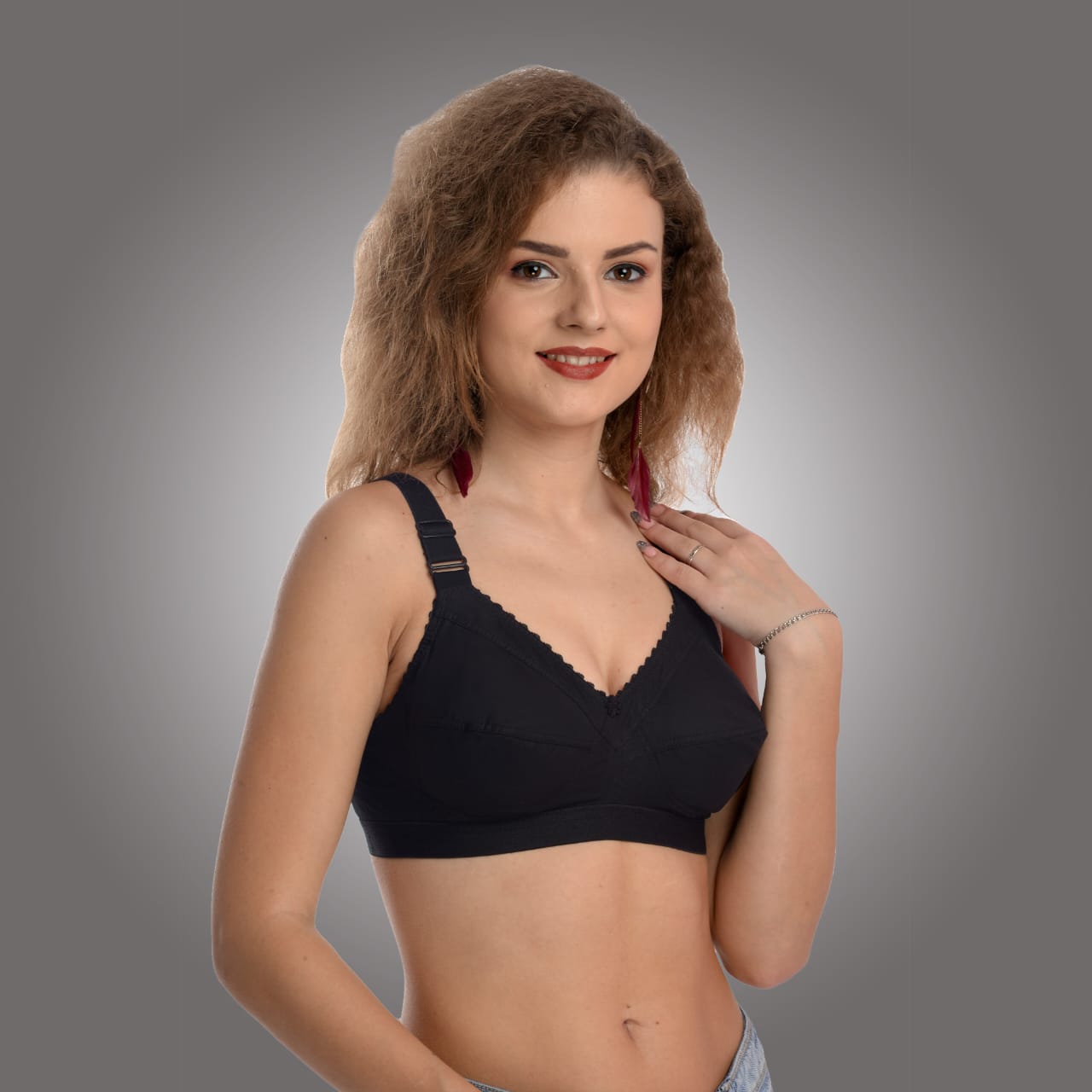 Full Coverage Non-Padded Cotton Cotton Wire Free Regular Bra/ Adjustable Straps  Combo of 3