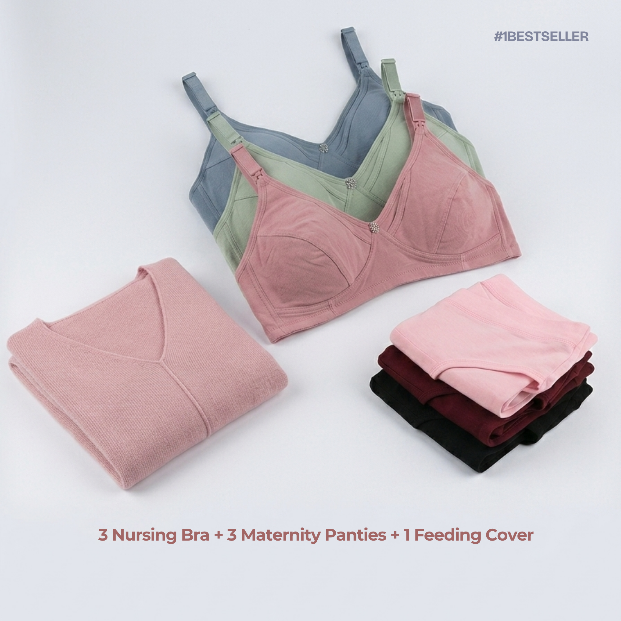 Mtaernity Bra, Feeding cover / Nursing cover and maternity panty combo