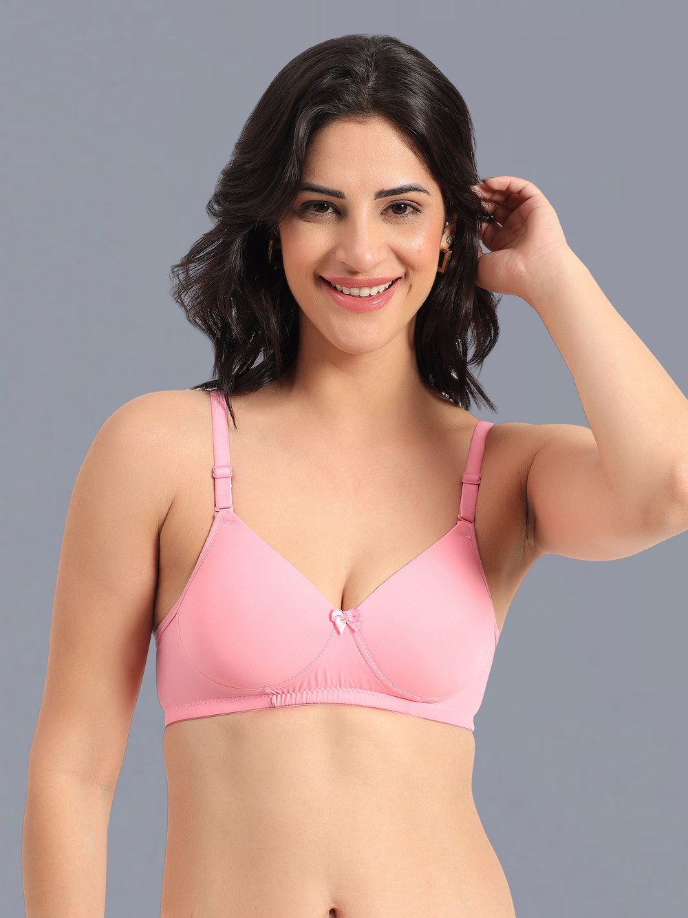 Padded Non-Wired Full Cup T-shirt Bra in Soft Pink