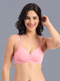 Padded Non-Wired Full Cup T-shirt Bra in Soft Pink