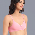 Padded Non-Wired Full Cup T-shirt Bra in Soft Pink